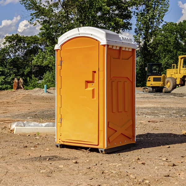 how often are the porta potties cleaned and serviced during a rental period in Genoa West Virginia